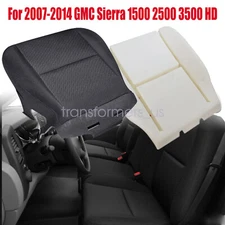 Driver Bottom Cloth Seat Cover Black & Driver Foam For 2007-2014 GMC Sireea 1500
