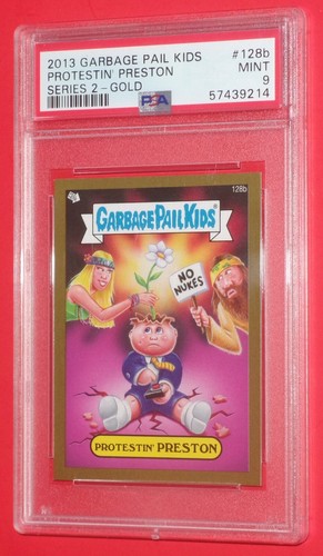 Protestin' PRESTON [Gold] #128b Garbage Pail Kids 2013 Mini card