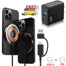 Mag safe Wireless Charger Magnetic Fast Charger For Samsung S25 S24 FE S23 Ultra
