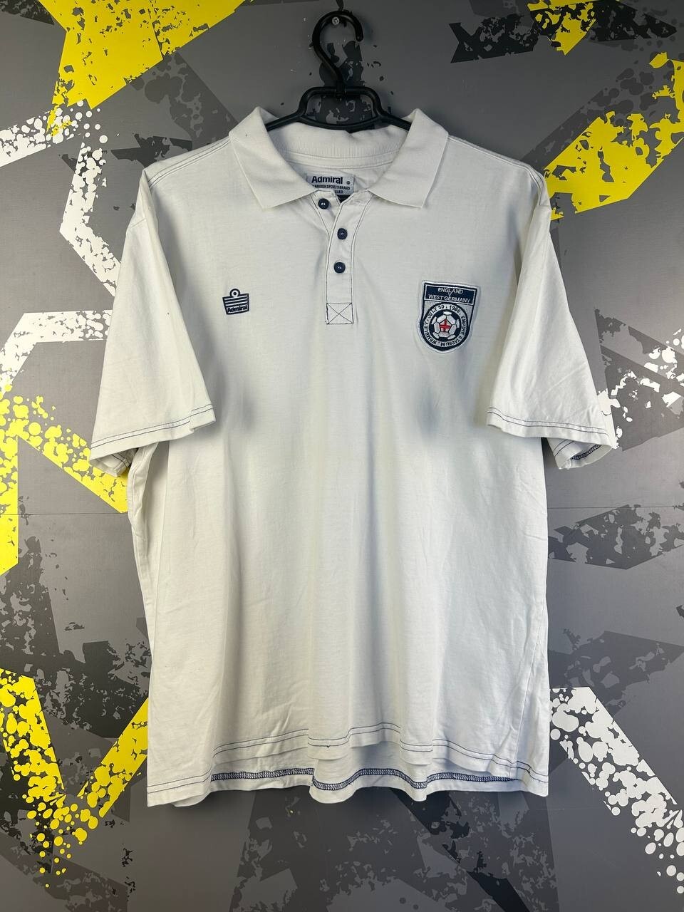 England VS West Germany Jersey Retro Football Shirt Admiral Men Size XL ig93