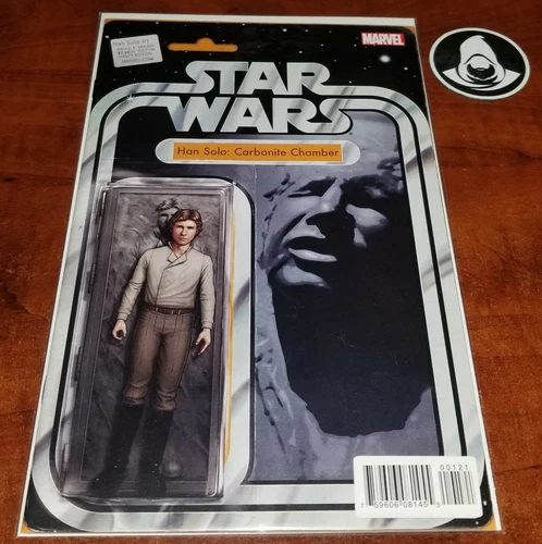 Star Wars Han Solo #1 Action Figure variant (Carbonite Chamber) Marvel comic