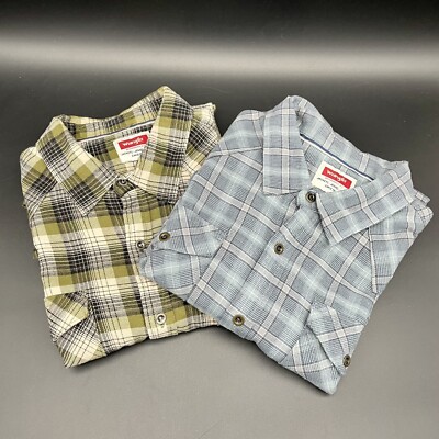 2 - Vintage Wrangler XL Men's Plaid Flannel Shirt Flex for Comfort