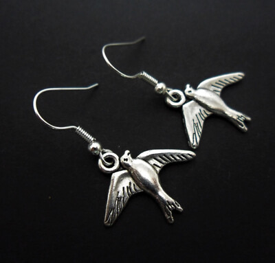 A PAIR OF PRETTY TIBETAN SILVER DANGLY DRAGONFLY LEVERBACK HOOK EARRINGS. NEW. - Foto 3