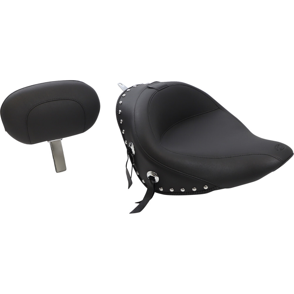 Mustang Wide Solo Seat - Studded - Driver's Backrest (Black) 79532
