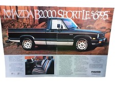 1984 Mazda B2000 Sport Le Print Ad Pickup Truck Striped Interior Vintage Promo 1984 Mazda B2000 Sport Le Print Ad Pickup Truck Striped Interior Vintage Promo
