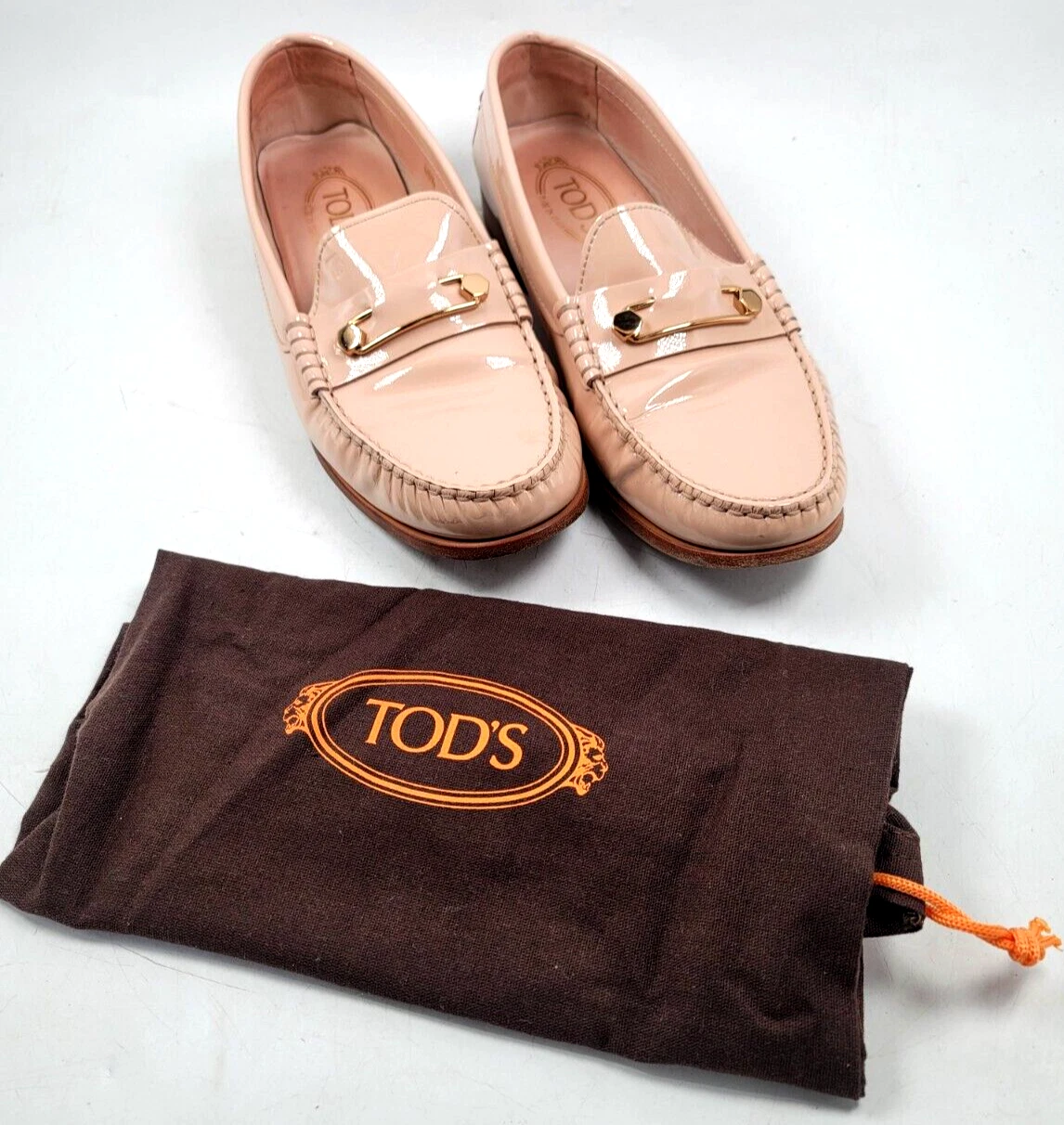 TOD’S 7868L mocassini donna TOD'S cuoio maschera spilla mocassini scarpe donna