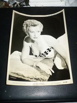 TEA AND SYMPATHY orig b/w [Deborah Kerr] - 1956 / her name written on top border