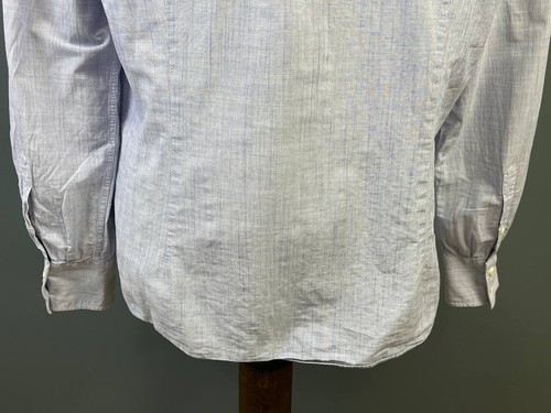 BRUNELLO CUCINELLI Slim Fit Blue Long Sleeve Button Up Shirt Size XXL - Picture 13 of 20