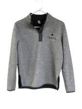 Marine Layer Women M Corbet Soft Quilted Pullover Heather Grey Tonal Sweatshirt