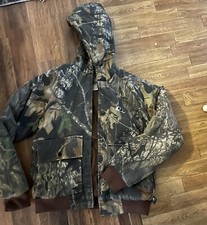 Boys Sz LG Hunting Camo, Mossy Oak Quilted Lined Hooded Jacket, Preowned