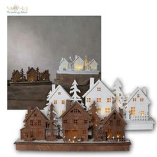 Weihnachtshaus Holzhaus LED beleuchtet Weihnachtsdeko Weihnachten Haus