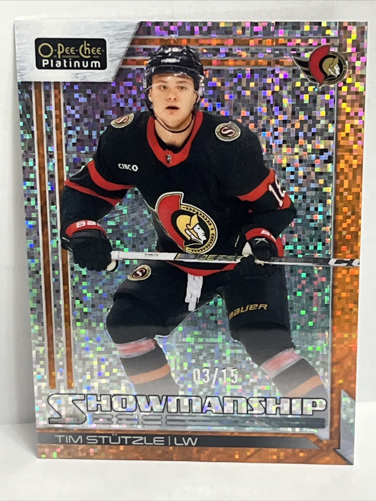 TIM STUTZLE-ORANGE PIXELS #3/15-Lot Of 7 Cards From 23/24 UD/OPC Platinum