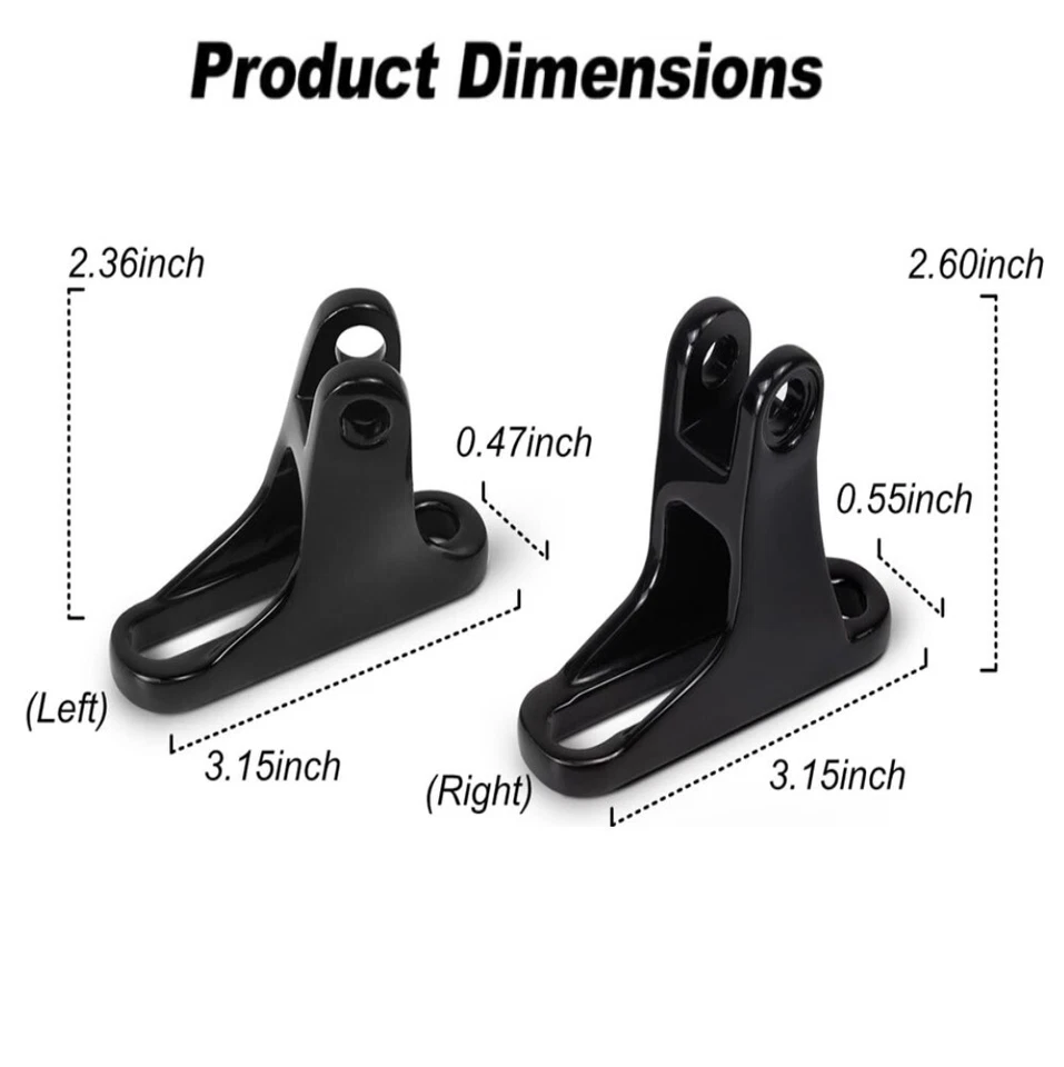 Clavijas traseras negras para Harley con montajes Ultra Limited bajas FLHTKL 2016-2020 EE. UU. Foto 2 de 4