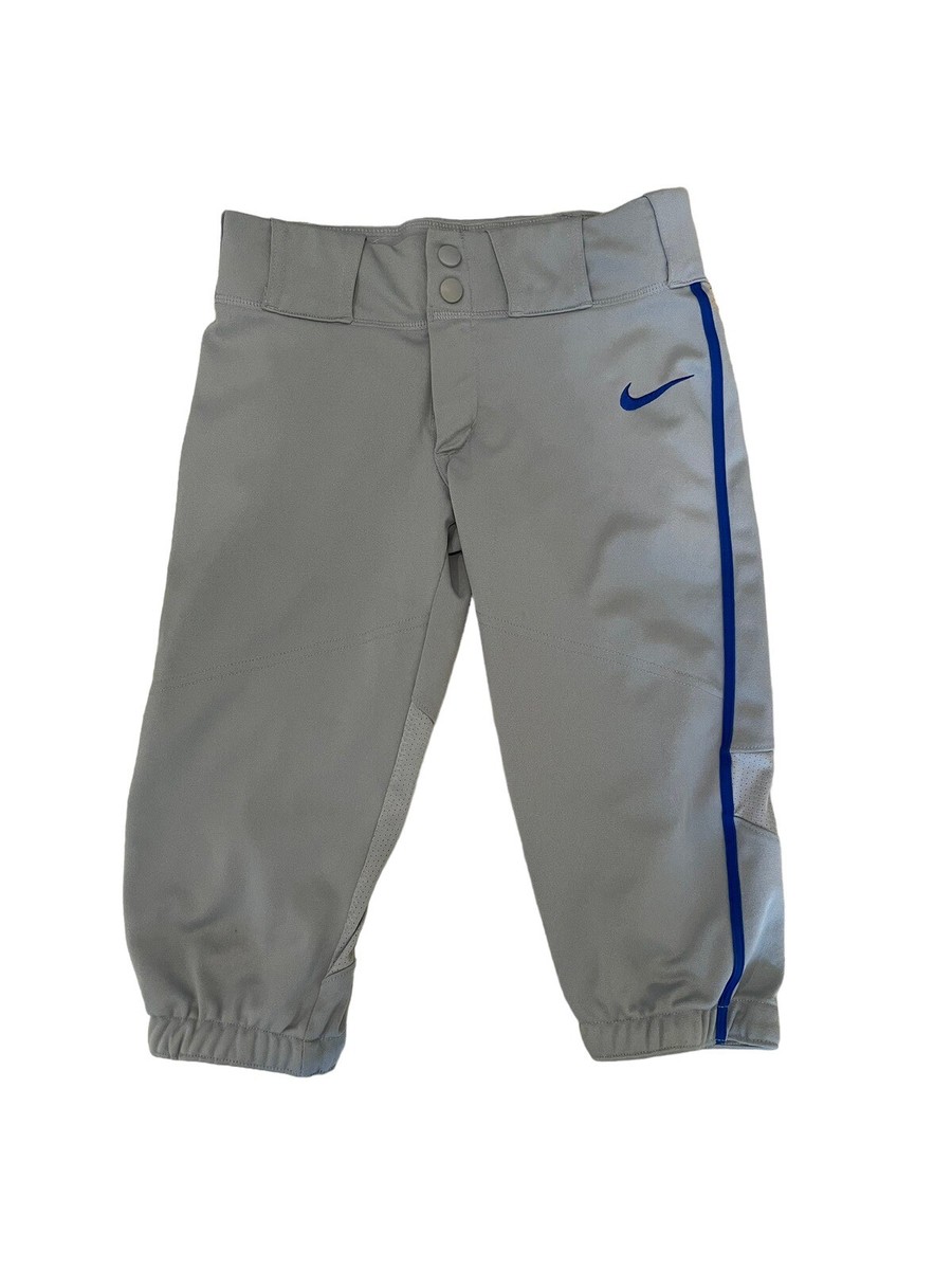 Nike BSBL Athletic Baseball Pants Gray Boys SZ S 26x15 Excellent
