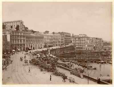 Tirage Albuminé Vintage Italie Naples Circa 1880 - Format 20x25 Cm - Réf. MN0389