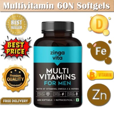 Men's Multivitamin, Methylated B-Vitamins, Clean Label & Vegan, High Strength Fo