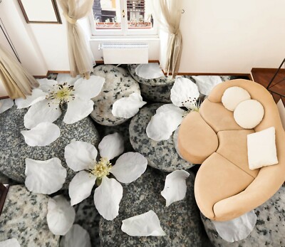 3D Petal Stone SKE978 Floor Wall Paper Wall Print Decal Wall Deco Bea