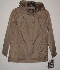 New Cb Sports Khaki Waterproof Hood Jacket Plush Lining Size S Hand Pockets Zip