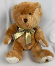 Hugfun Teddy Bear Plush 11" Stuffed Animal Brown Bow