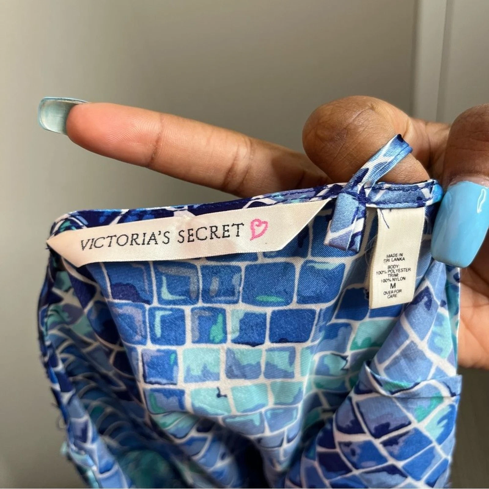 UNDERCOVER Abito donna vintage anni 90 Victoria Secret slip medio pizzo geometrico Sultry y2k