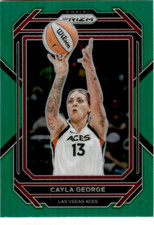 2023 Panini WNBA Prizm #58 Cayla George Retail Green Prizm Aces