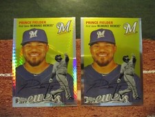 Prince FIELDER 2023 Topps Chrome Platinum Prism Refractor & Base #476 Brewers