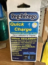 Peg Perego IKCB0082 12V Blue Battery QUICK CHARGER Genuine OEM