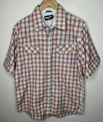 Vintage Billabong Y2K Pearl Snap Short Sleeve Western Work Shirt Skate L