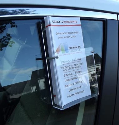 Prospekthalter,Flyerhalter für Autoscheiben DIN LANG , Flyerbox,Prospektbox - Bild 1 von 3