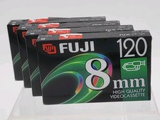 4 Pack Fujifilm 8mm Video Cassette Tapes - P6-120 - New Sealed Unopened