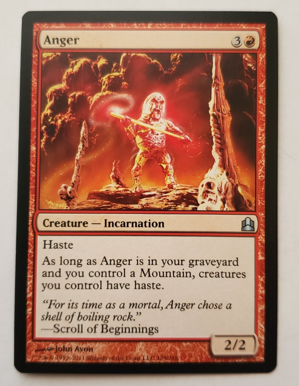 1x Anger Commander 2011 MTG Magic the Gathering LP