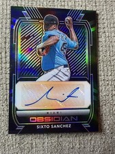 2021 Chronicles Obsidian Electric Etch Orange 75/75 Sixto Sanchez Rookie Auto RC
