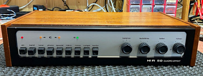 RFT DDR  HI FI 50 Quadro-Effekt Stereo-Verstärker 2x25 W echte sinus
