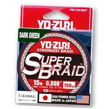 Yo-Zuri SuperBraid Dark Green 150 Yards Superbraid Fishing Line 15 Pound