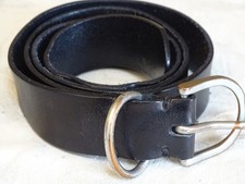 Cintura in pelle nera, misura da 33" a 37"