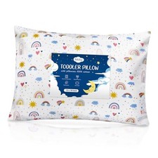 Toddler Pillow,13X18 Soft Toddler Pillows 13x18 Inch Pack of 1 Sunny Rainbow