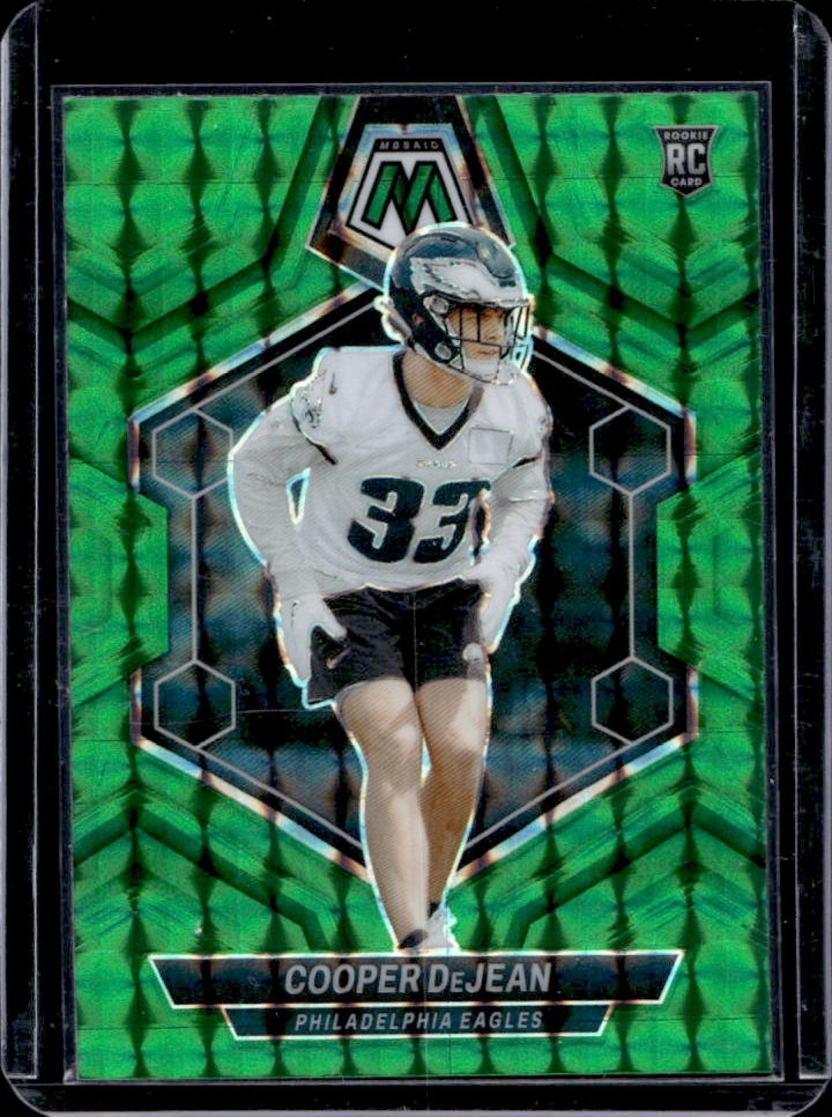 2024 Mosaic Cooper DeJean RC Green Prizm Rookie #340 Eagles
