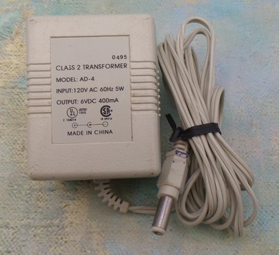Labtec CS150 400mA 7.8w 6vdc AC Power Adapter AD-4 120v DC 237-00028 - tested