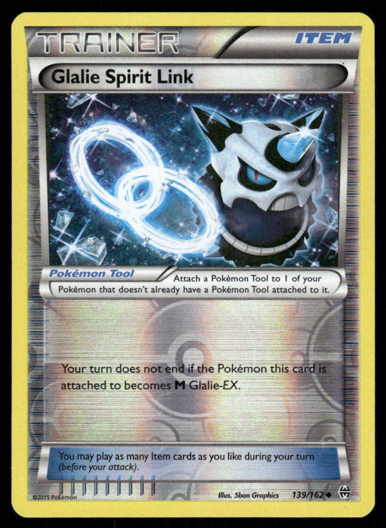 2015 Pokemon Glalie Spirit Link Uncommon BREAKthrough 139/162 Reverse Holo DMG