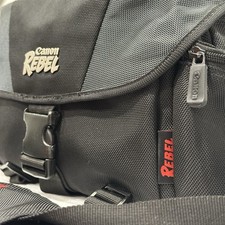 Canon Rebel Camera Gadget Accessories Bag Travel Case Black w/ Shoulder Strap