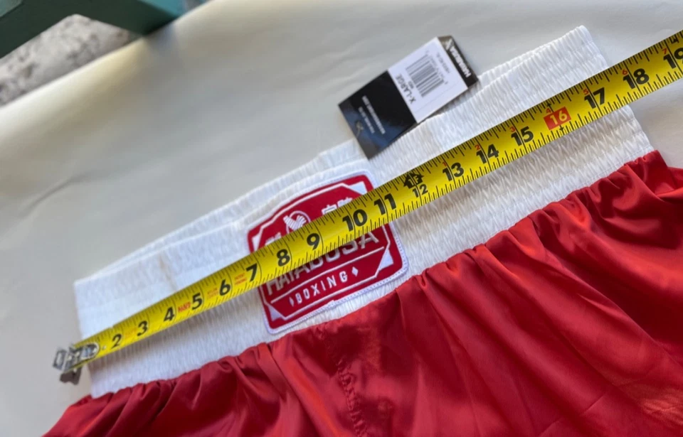 Pantalones Cortos de Lucha Hayabusa BOXING Para Hombre ROJO SATINADO PRO NUEVOS CON ETIQUETAS XL 36 A 38 Foto 3 de 4