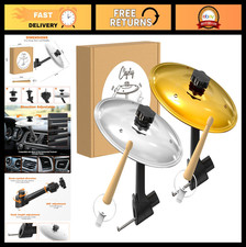 2 Pack Mini Drum Crash Cymbals for Car Air Vent, Funny Music Gadget, Drummer Gif