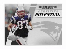 Rob Gronkowski ROOKIE Card RC 2010 Certified Potential Serial #d 107/999. rookie card picture