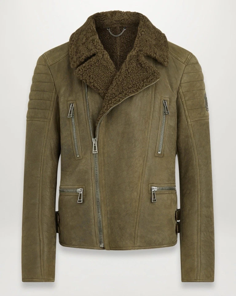 Chaqueta de piel de oveja Belstaff Fraser para hombre talla mediana Foto 2 de 2