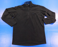 Vtg Patagonia Capilene Pullover Men's Large Black 1/4 Zip Fleece USA Made