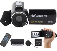 Video Camera Camcorder UHD 4K 36MP YouTube Vlogging Camera 18x Zoom