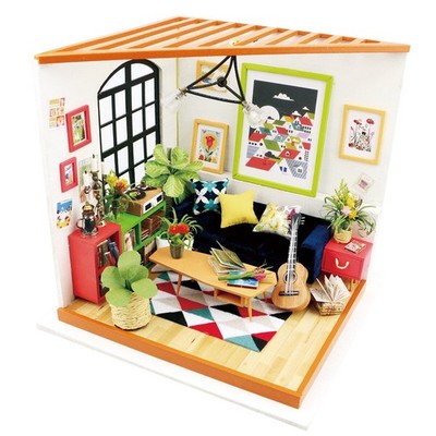 Robotime Rolife Locus's Sitting Room DG106 DIY Miniature House Room Kit NEW