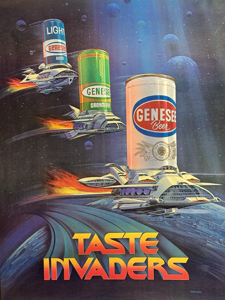 GENESEE BEER Sci-Fi ad “Taste Invaders” Original Poster Philip
