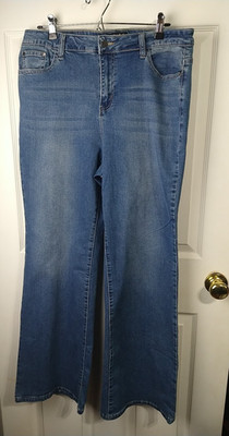 Earl Jeans Woman 16 Flare Medium Denim Casual 5 Pocket Norm Core 