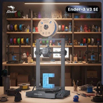 Creality Ender-3 V3 SE 3D Printer   Auto Leveling Direct Drive Dual Z-Axis Fast